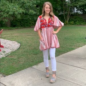 NWT Free People Red Rome Top size small